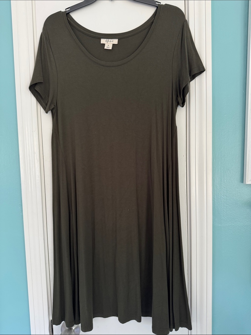 Style & Co T-shirt style jersey knit swing dress